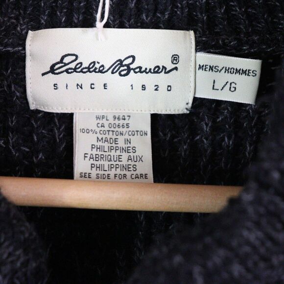 Eddie Bauer Heavy Knit Knitted cotton Sweater size L - Picture 3 of 3